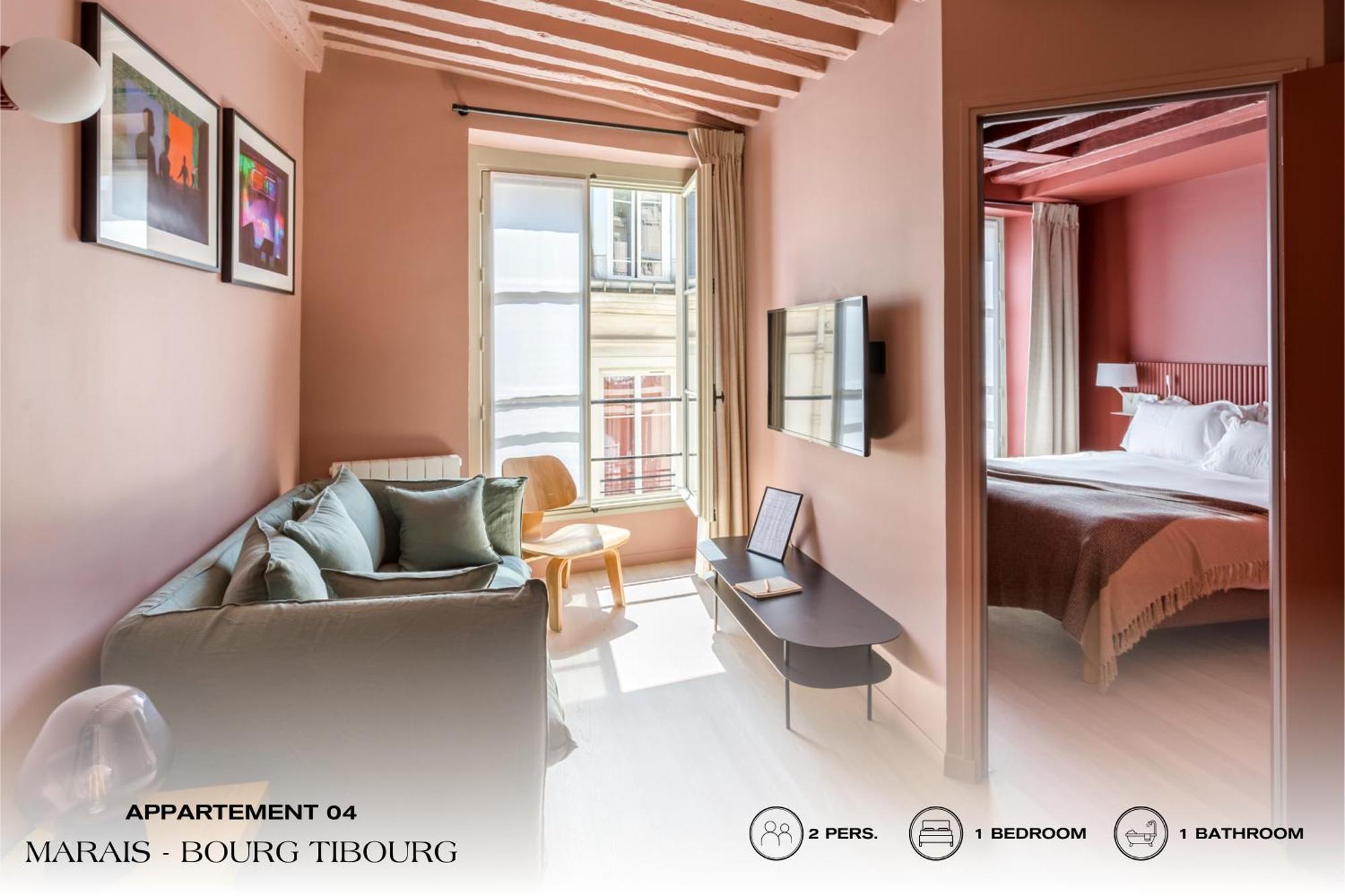 Beauquartier - Marais, Bourg Tibourg Apartment Париж Екстериор снимка